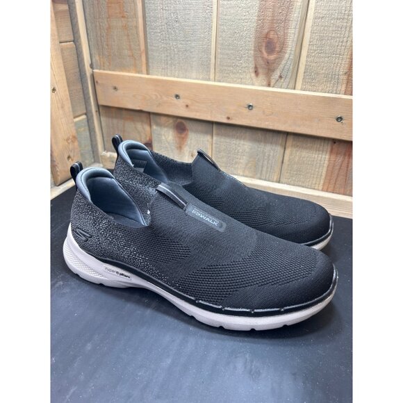 Skechers Mens Black Slip-On Sneakers Air Cooled Goga Mat Hyper Pillars Stretch F main image 4